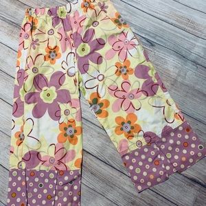 Cute Floral Chicken Noodle Capri Pants